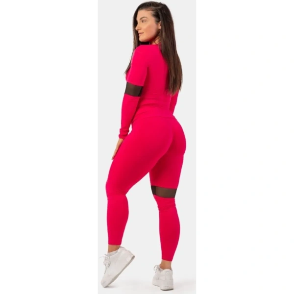 Sporty Smart Pocket High-Waist Leggings, 404, Pink | NEBBIA