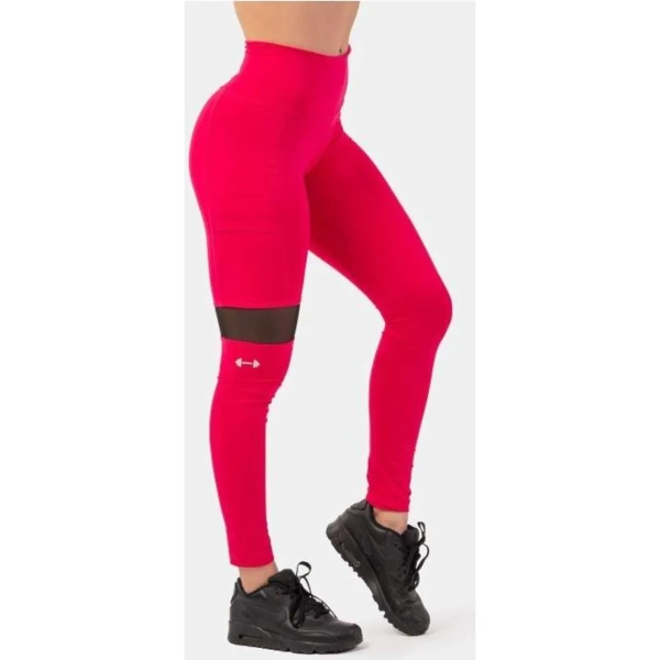 Sporty Smart Pocket High-Waist Leggings, 404, Pink | NEBBIA