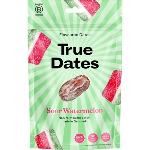 True Dates Sour Watermelon - Hapud arbuusimaitselised naturaalsed d...