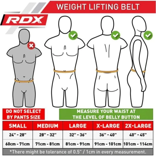 RDX 4 Inch Leather Weightlifting Gym Belt | RDX