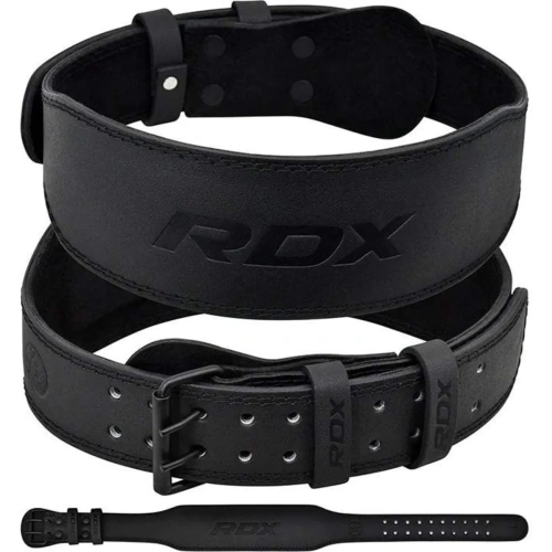 RDX 4 Inch Leather Weightlifting Gym Belt | RDX
