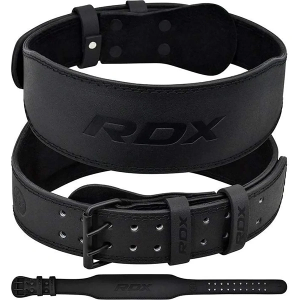 RDX 4 Inch Leather Weightlifting Gym Belt | RDX