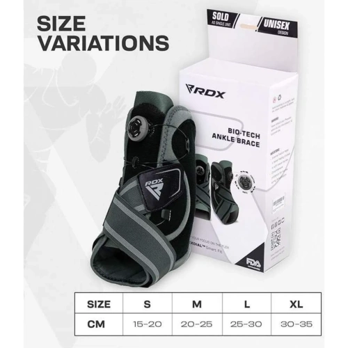 RDX, Kulkšnies ortozė, FT BIO-TECH Brace Support For Sprained Ankle With Flexdial | RDX