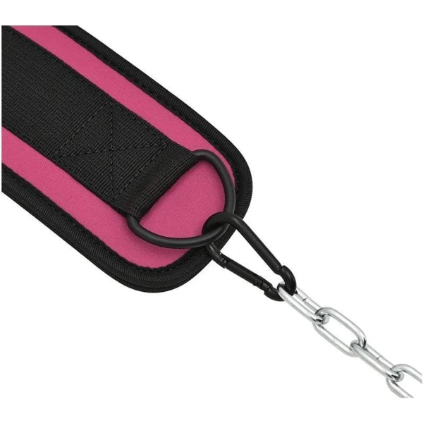 RDX T7 Weight Training Dipping Belt With Chain - Pink | RDX