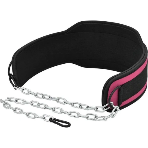 RDX T7 Weight Training Dipping Belt With Chain - Pink | RDX