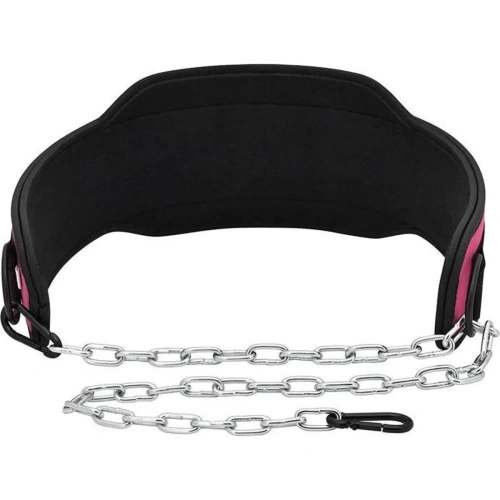 RDX T7 Weight Training Dipping Belt With Chain - Pink | RDX
