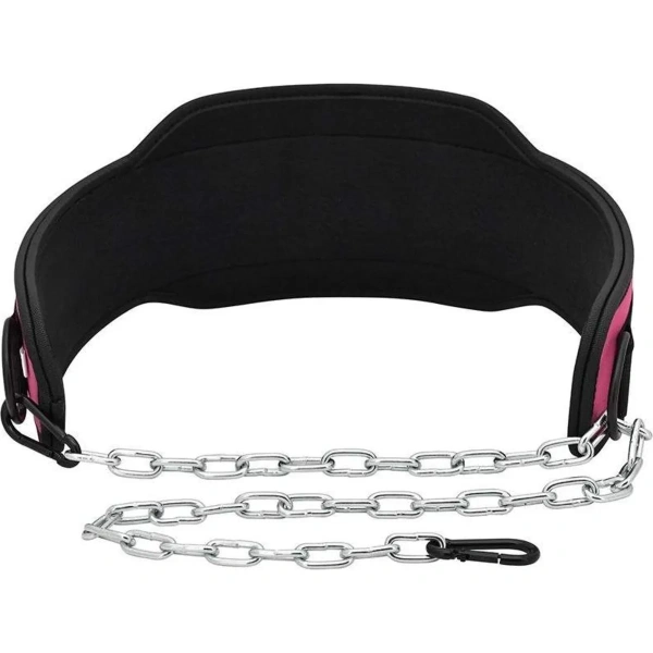 RDX T7 Weight Training Dipping Belt With Chain - Pink | RDX