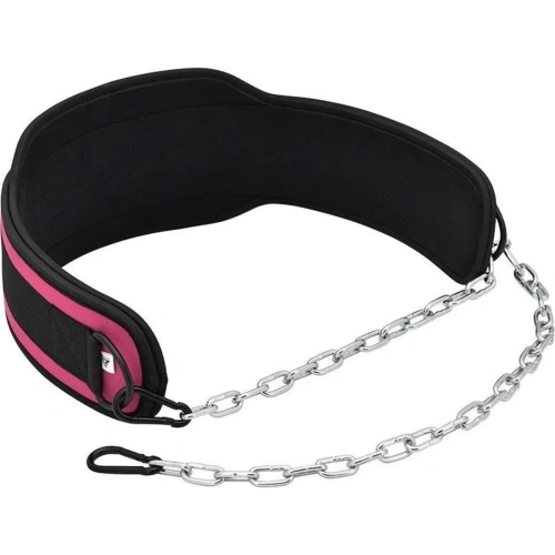 RDX T7 Weight Training Dipping Belt With Chain - Pink | RDX