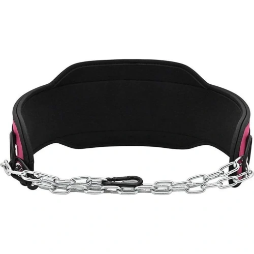 RDX T7 Weight Training Dipping Belt With Chain - Pink | RDX