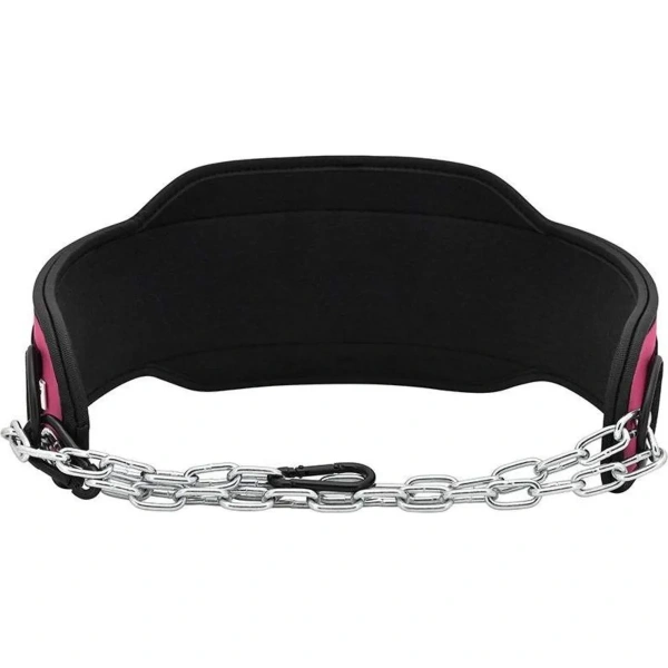 RDX T7 Weight Training Dipping Belt With Chain - Pink | RDX