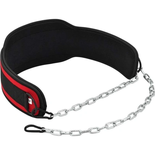 RDX T7 Weight Training Dipping Belt With Chain - Red | RDX