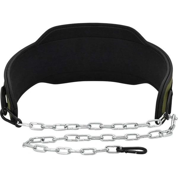 RDX T7 Weight Training Dipping Belt With Chain - Army Green | RDX