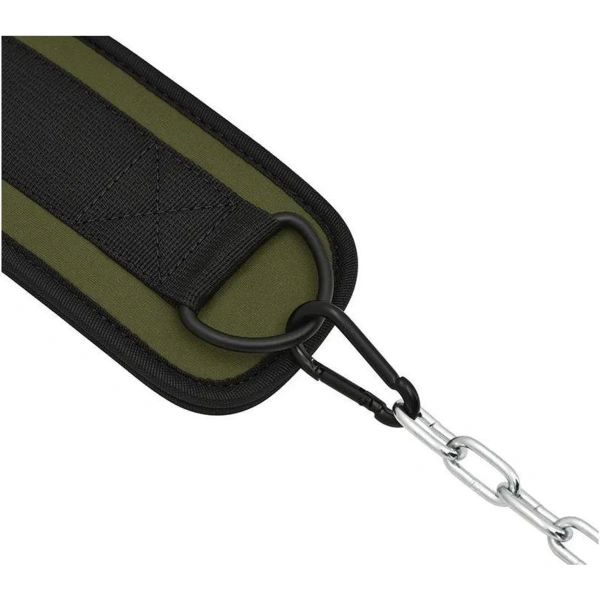 RDX T7 Weight Training Dipping Belt With Chain - Army Green | RDX