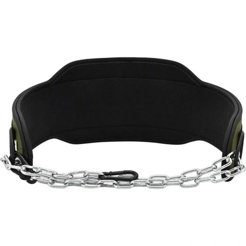 RDX T7 Weight Training Dipping Belt With Chain - Army Green | RDX