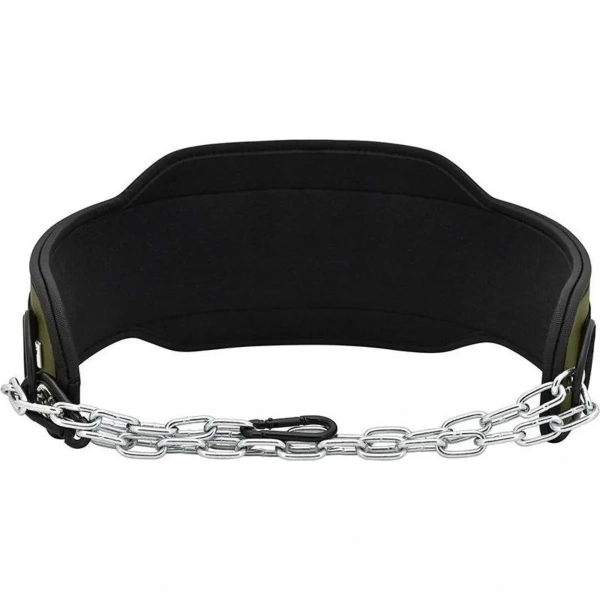 RDX T7 Weight Training Dipping Belt With Chain - Army Green | RDX