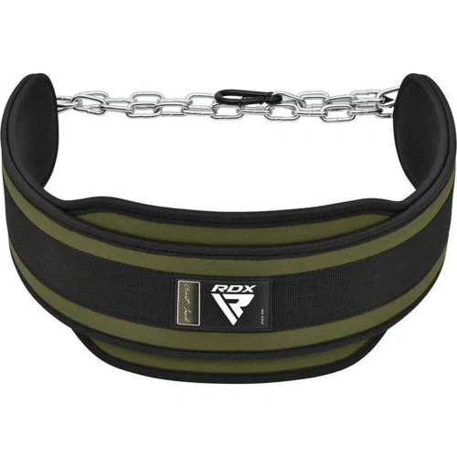 RDX T7 Weight Training Dipping Belt With Chain - Army Green | Jõusa...