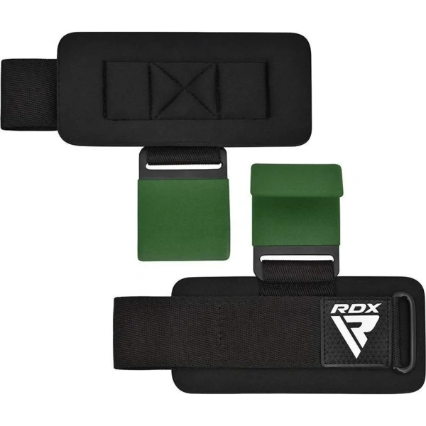 RDX W5 Weight Lifting Hook Straps - Army Green | RDX