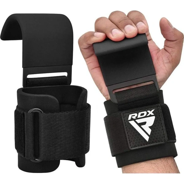 RDX W5 Weight Lifting Hook Straps - Black | RDX