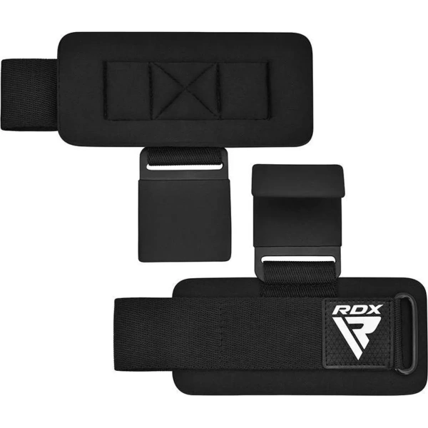 RDX W5 Weight Lifting Hook Straps - Black | RDX
