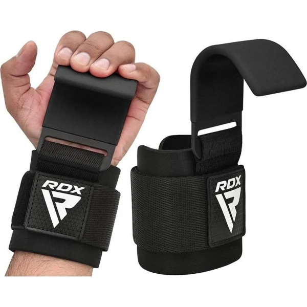 RDX W5 Weight Lifting Hook Straps - Black | RDX
