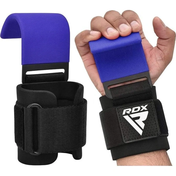 RDX W5 Weight Lifting Hook Straps - Blue | RDX