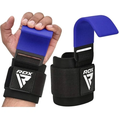 RDX W5 Weight Lifting Hook Straps - Blue | RDX