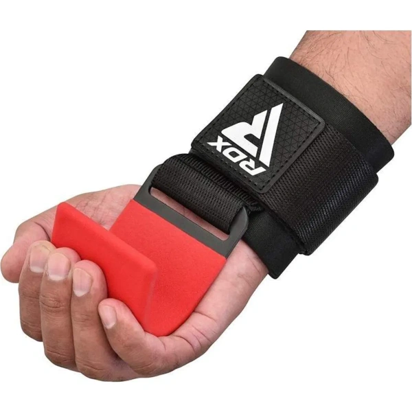 RDX W5 Weight Lifting Hook Straps - Red | RDX