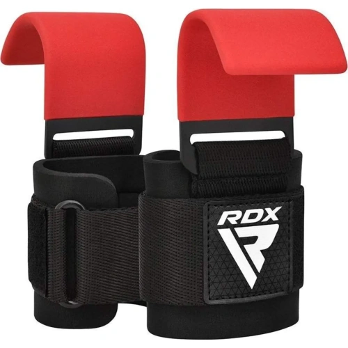 RDX W5 Weight Lifting Hook Straps - Red | RDX