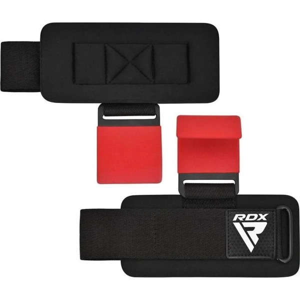 RDX W5 Weight Lifting Hook Straps - Red | RDX