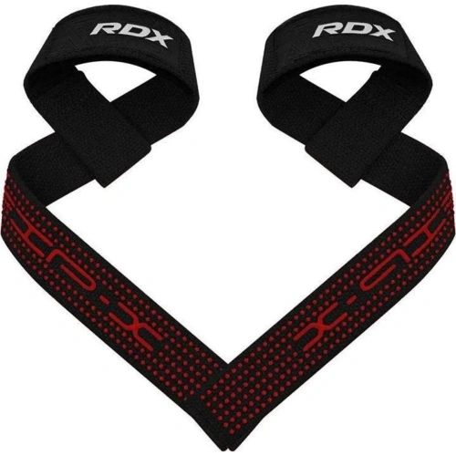 RDX S4 Silicone Gel Coated Non-slip Solid Grip Weight Lifting Gym Straps - Black | RDX