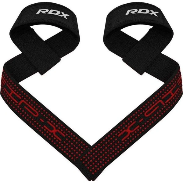 RDX S4 Silicone Gel Coated Non-slip Solid Grip Weight Lifting Gym Straps - Black | RDX