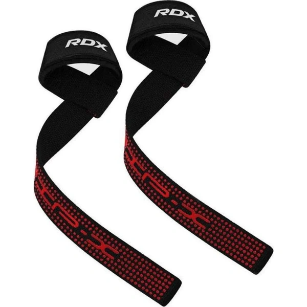 RDX S4 Silicone Gel Coated Non-slip Solid Grip Weight Lifting Gym Straps - Black | RDX