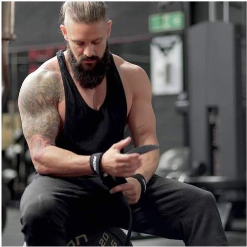 RDX S4 Silicone Gel Coated Non-slip Solid Grip Weight Lifting Gym Straps - Black | RDX