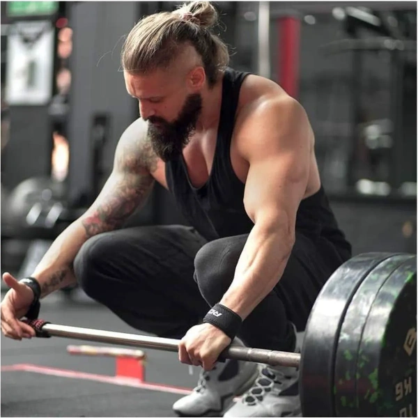 RDX S4 Silicone Gel Coated Non-slip Solid Grip Weight Lifting Gym Straps - Black | RDX