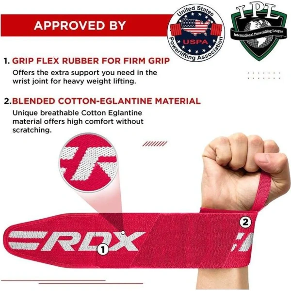 RDX W2 Powerlifting Wrist Wraps Pink For Women | RDX