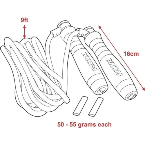 RDX L1 Wooden Handle, 2.75m, Skipping Rope | RDX