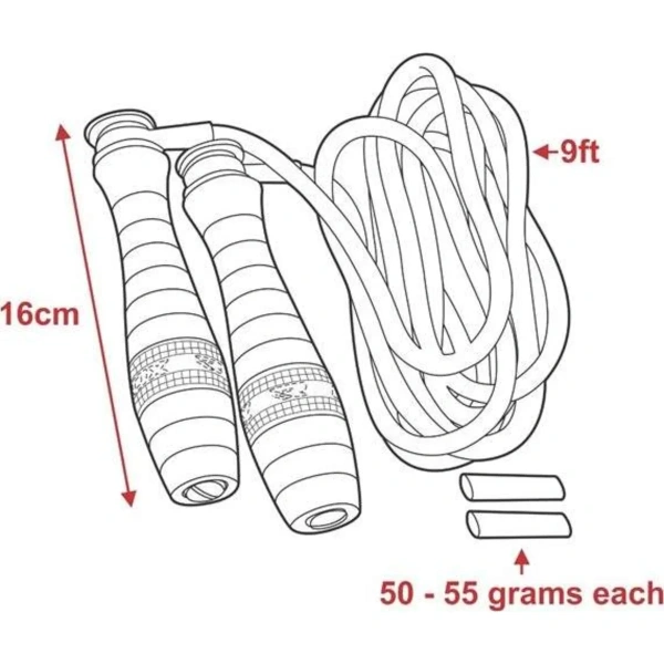 RDX L2 Wooden Grips, 2.75m, Skipping Rope | RDX
