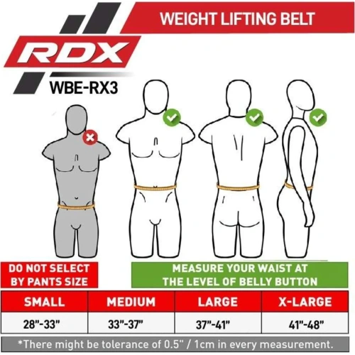RDX, X3 6 Inch Weightlifting Neoprene Gym Belt, Red | RDX