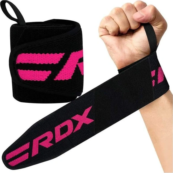RDX, W2 Bodybuilding Wrist Wraps, Pink / Randmesidemed | RDX