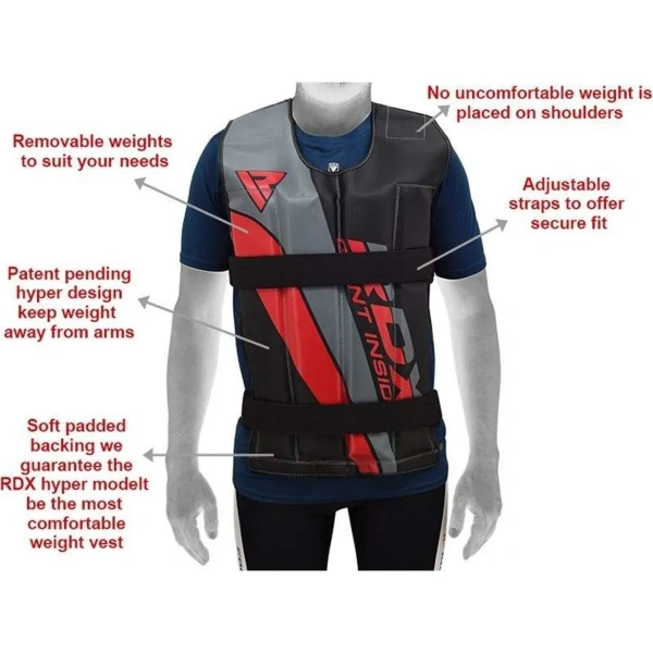 RDX R1 ADJUSTABLE 10 / 18KG WEIGHTED VEST / Raskusvest | RDX